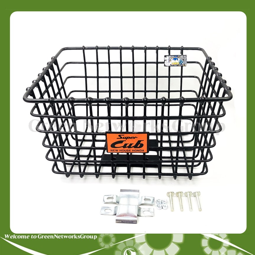 Rổ lưới sọc Vuông kiểu Thái gắn cho Super Cub , Dream , Super Dream ( 35x30x20cm ) kèm pat với ốc Green Networks Group