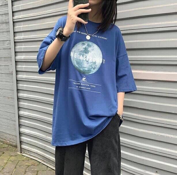 Áo thun unisex tay lỡ form rộng - phông trái đất