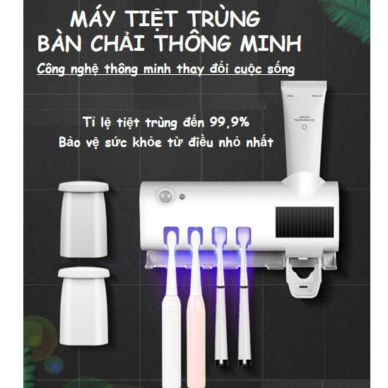 Giá Treo Bàn Chải Nhả Kem Đánh Răng Khử Khuẩn Tiện Lợi Cho Gia Đình