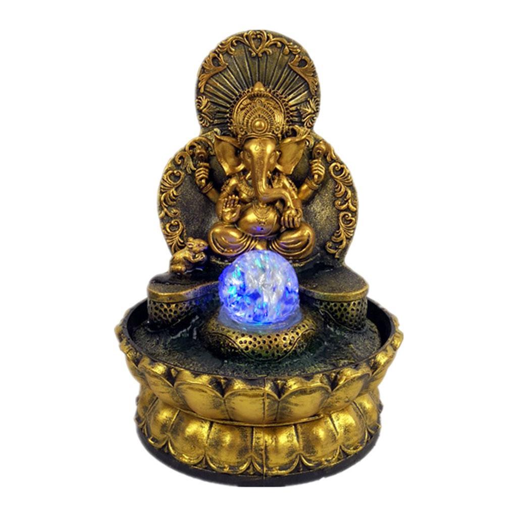 Statues Tabletop Water Fountain for Living Room Office Ornaments