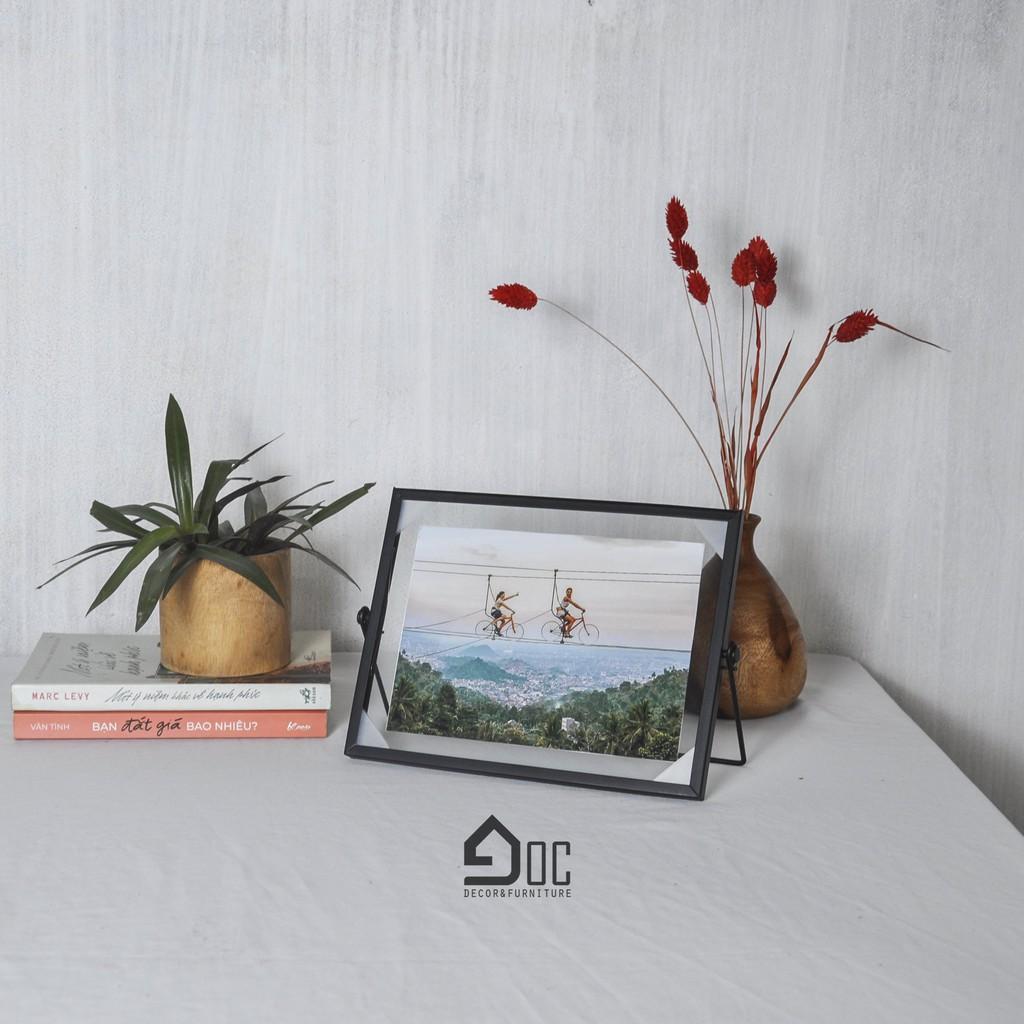 Khung ảnh để bàn hiện đại mặt kính viền kim loại cao cấp nhiều kích thước - Miễn phí in ảnh Góc decor