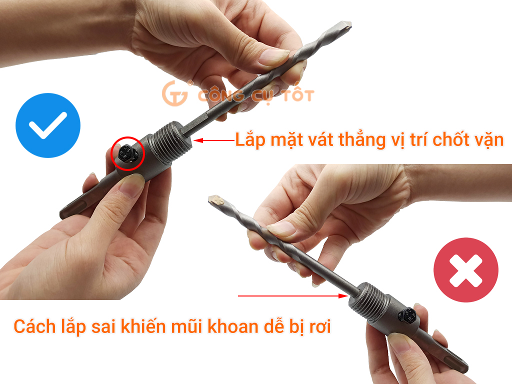 Mũi khoan định tâm cho đầu khoan rút lõi Φ8 dài 110mm