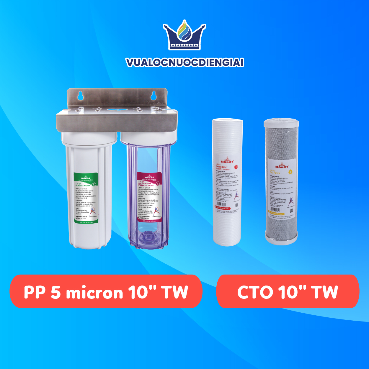 Bộ lọc thô đầu nguồn ROBOT RAW-12PC - Hàng chính hãng