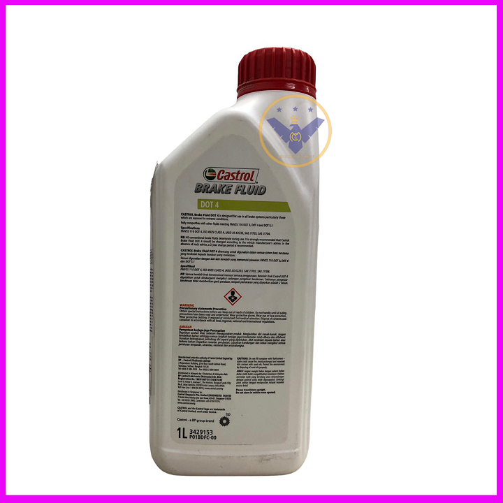 Dầu phanh, dầu thắng xe ô tô cao cấp Castrol brake Fluid Dot 4 Lon 1L