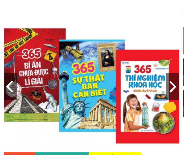 Combo 3Q: 365 Bí Ẩn Chưa Được Lí Giải + 365 Sự Thật Bạn Cần Biết + 365 Thí Nghiệm Khoa Học Dành Cho Trẻ Em