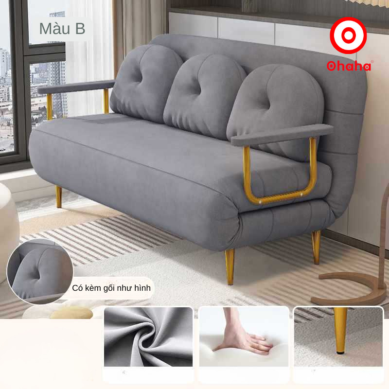 [GIÁ RẺ - Miễn phí vận chuyển &amp; Lắp đặt tại TP.HCM] Ghế Sofa giường gấp gọn bọc nệm thông minh, kiểu dáng hiện đại - SFG002