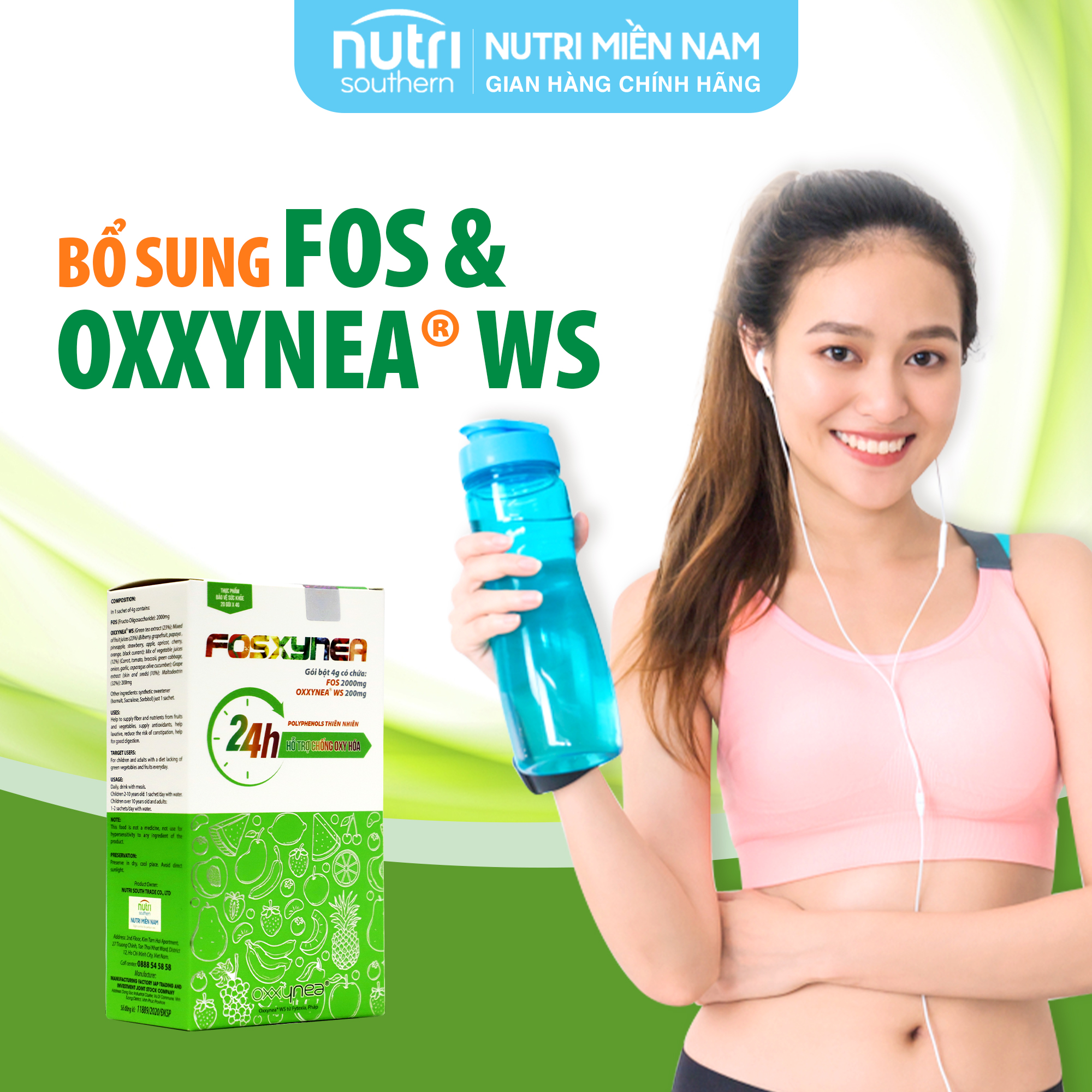 Ngân Hàng Chất Xơ Từ Rau Củ Quả FOSXYNEA - Chống oxy hóa, nhuận tràng và hạn chế táo bón