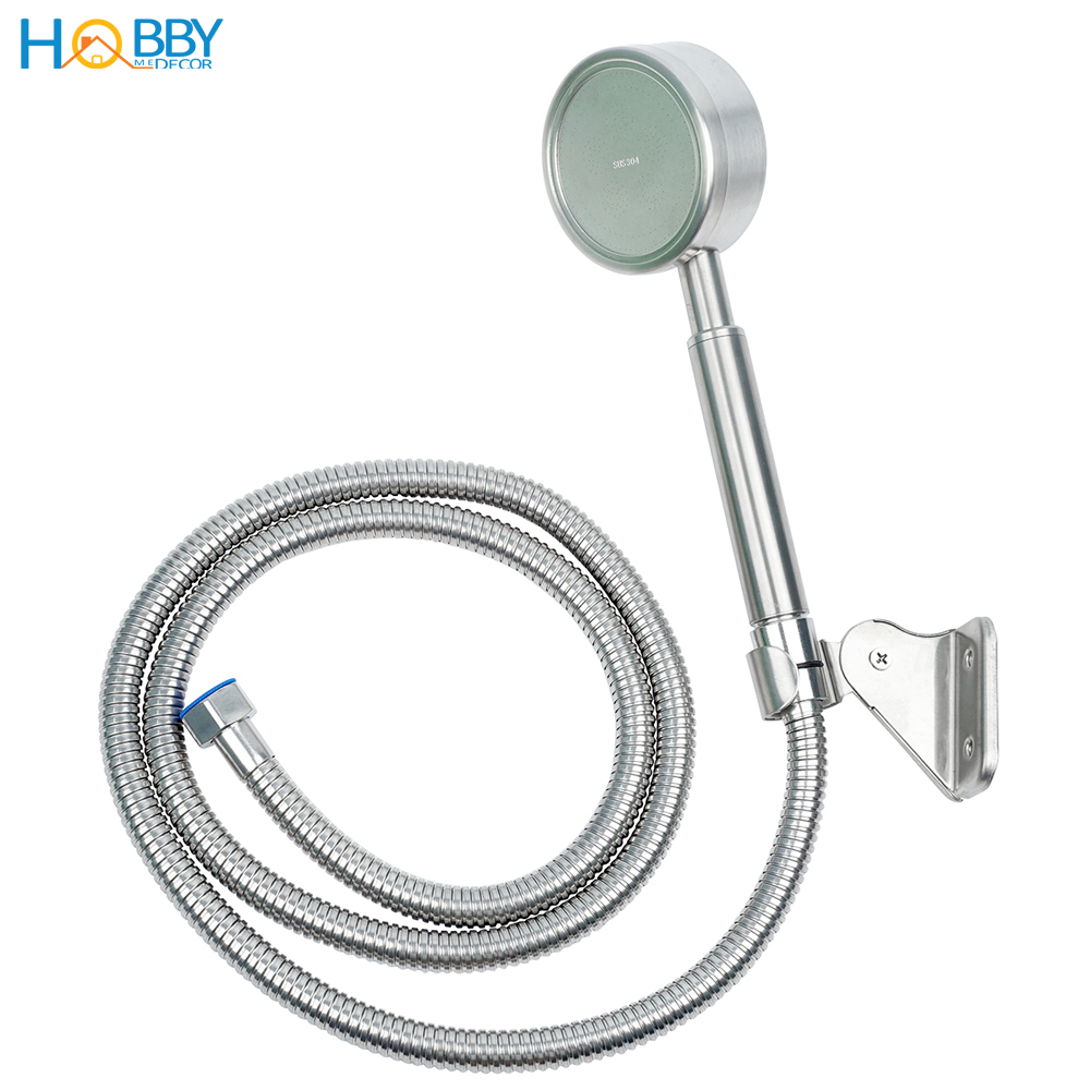 Vòi hoa sen tăng áp tay cầm có dây sen giá treo Hobby Home Decor BST2 loại inox 304 không rỉ sét dây sen tùy chọn