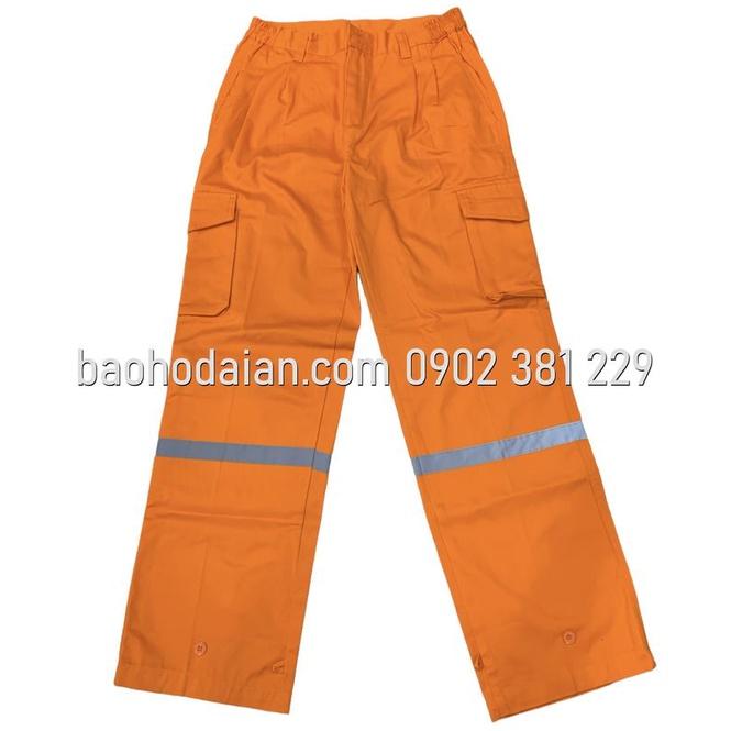 Quần áo điện lực tiêu chuẩn màu cam vải Pangrim EVNSPC