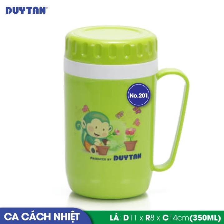 Ca cách nhiệt nhựa Duy Tân 350ml (11 x 8 x 14 cm) - 32017 - Giao màu ngẫu nhiên - Hàng chính hãng