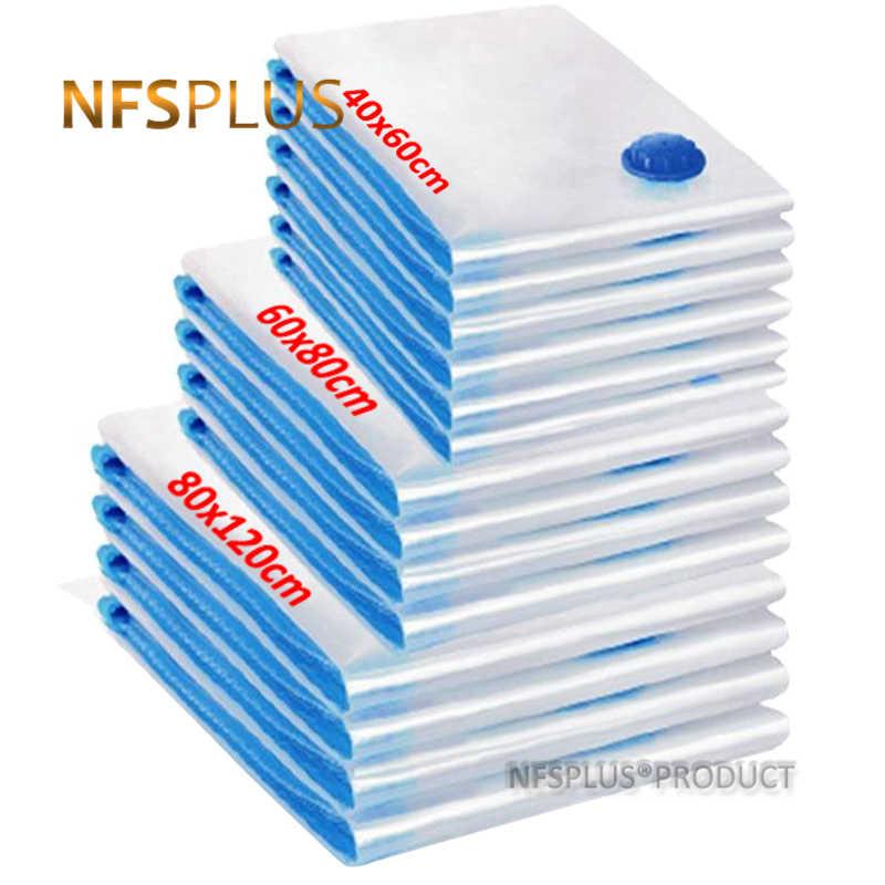 Bộ 5 Máy Hút Nén Túi Chần Gòn Quần Áo Gấp Gọn Máy Bơm Không Khí Trong Suốt Underbed Dưới Giường Tủ Quần Áo Nén Túi Bảo Quản
