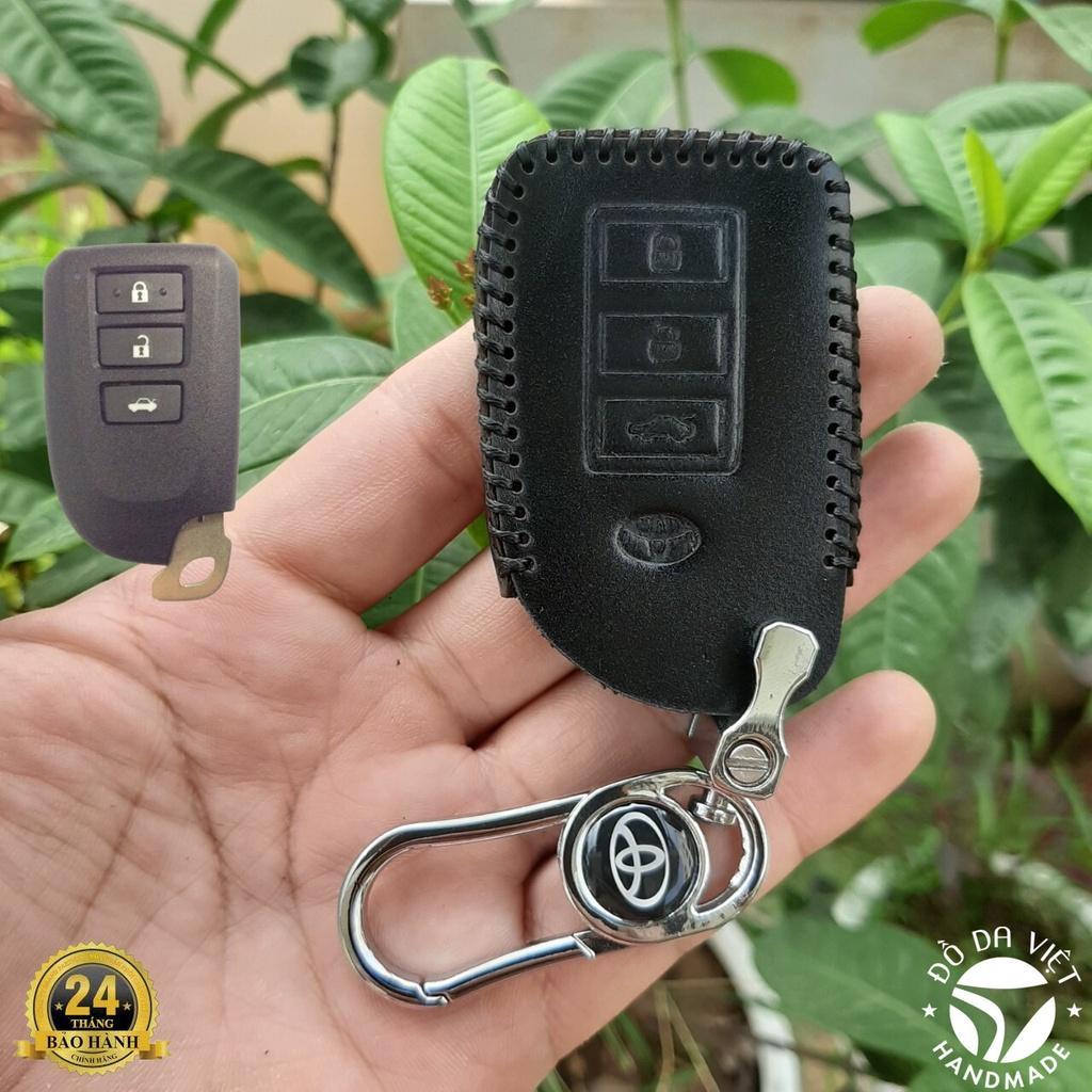 Bao Da Chìa Khóa TOYOTA Vios G 2019- 2023, Yaris. Da Bò Nhập Khẩu , Khắc Tên + Số ĐT Chủ Xe