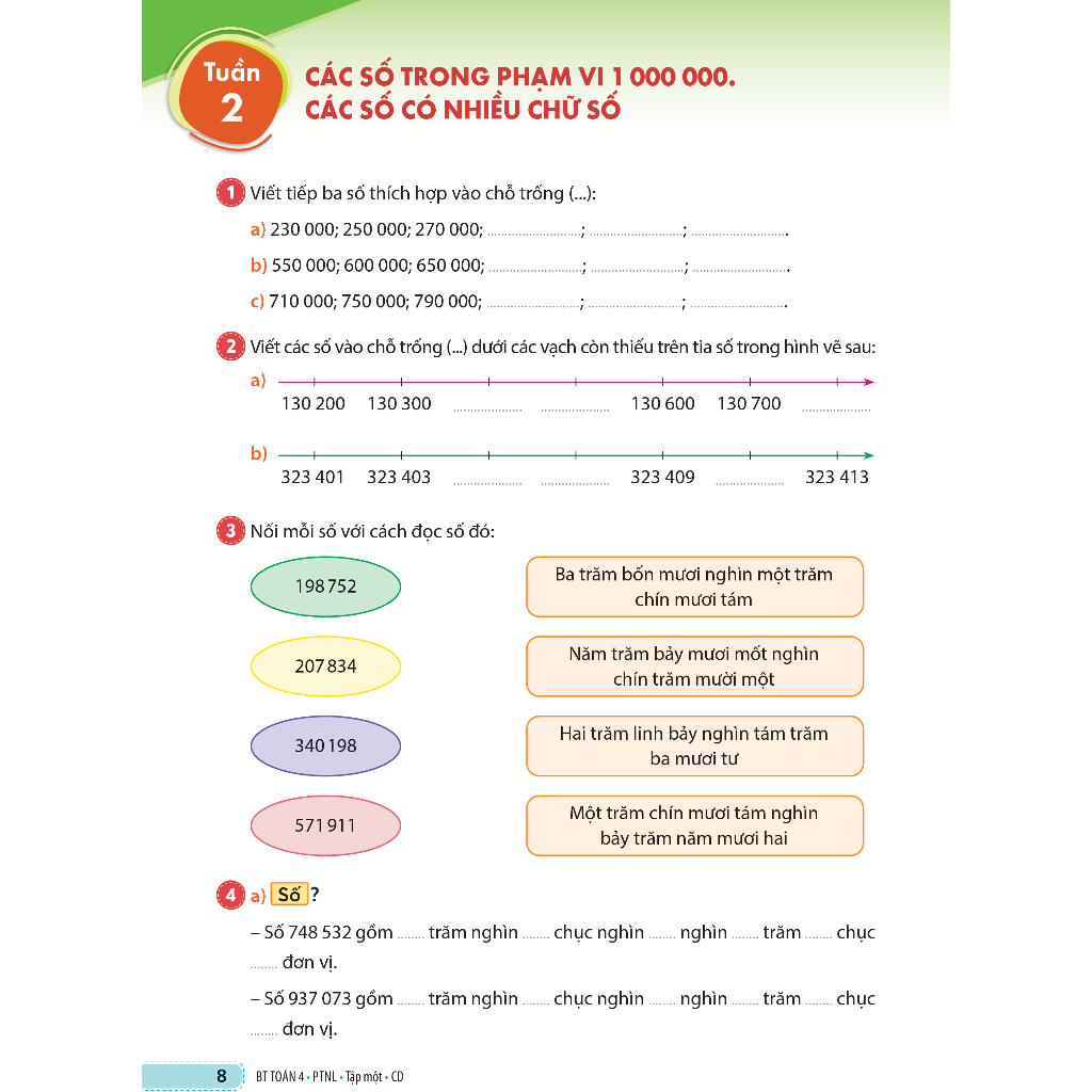 Sách - Bài tập Toán 4 Tập 1 Phát triển năng lực