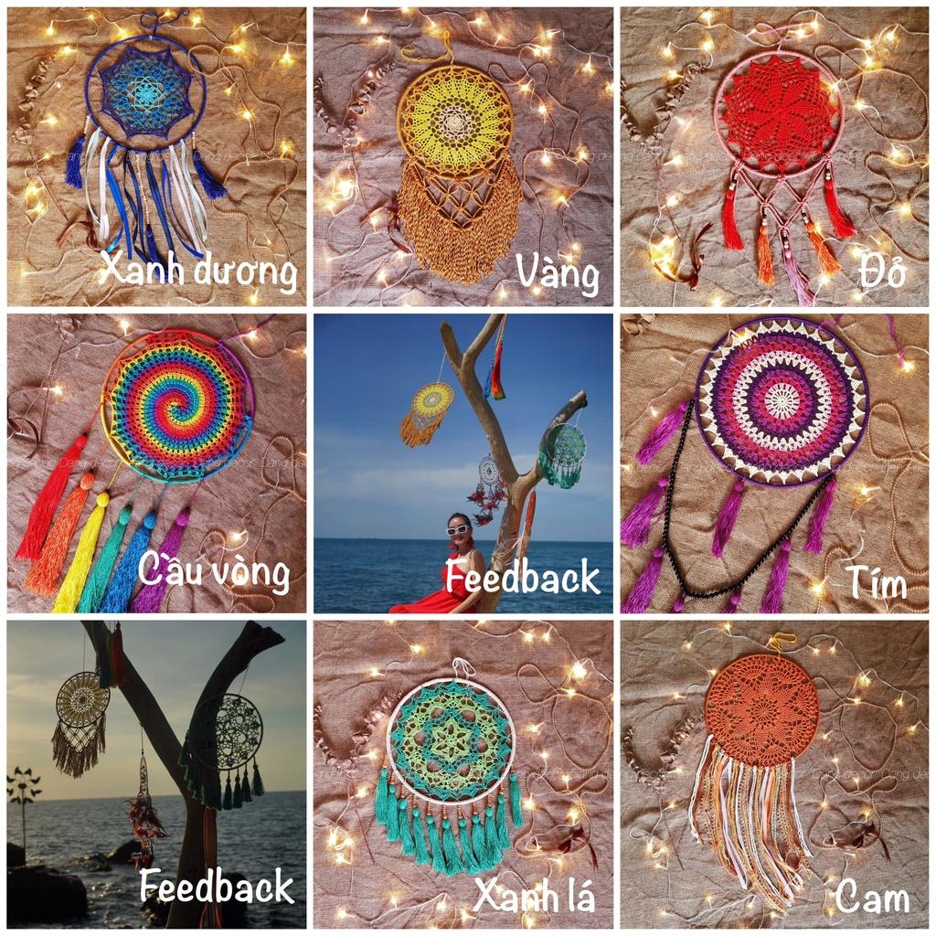 BST Dreamcatcher sắc màu cầu vồng trang trí nhà cửa phong cách Boho