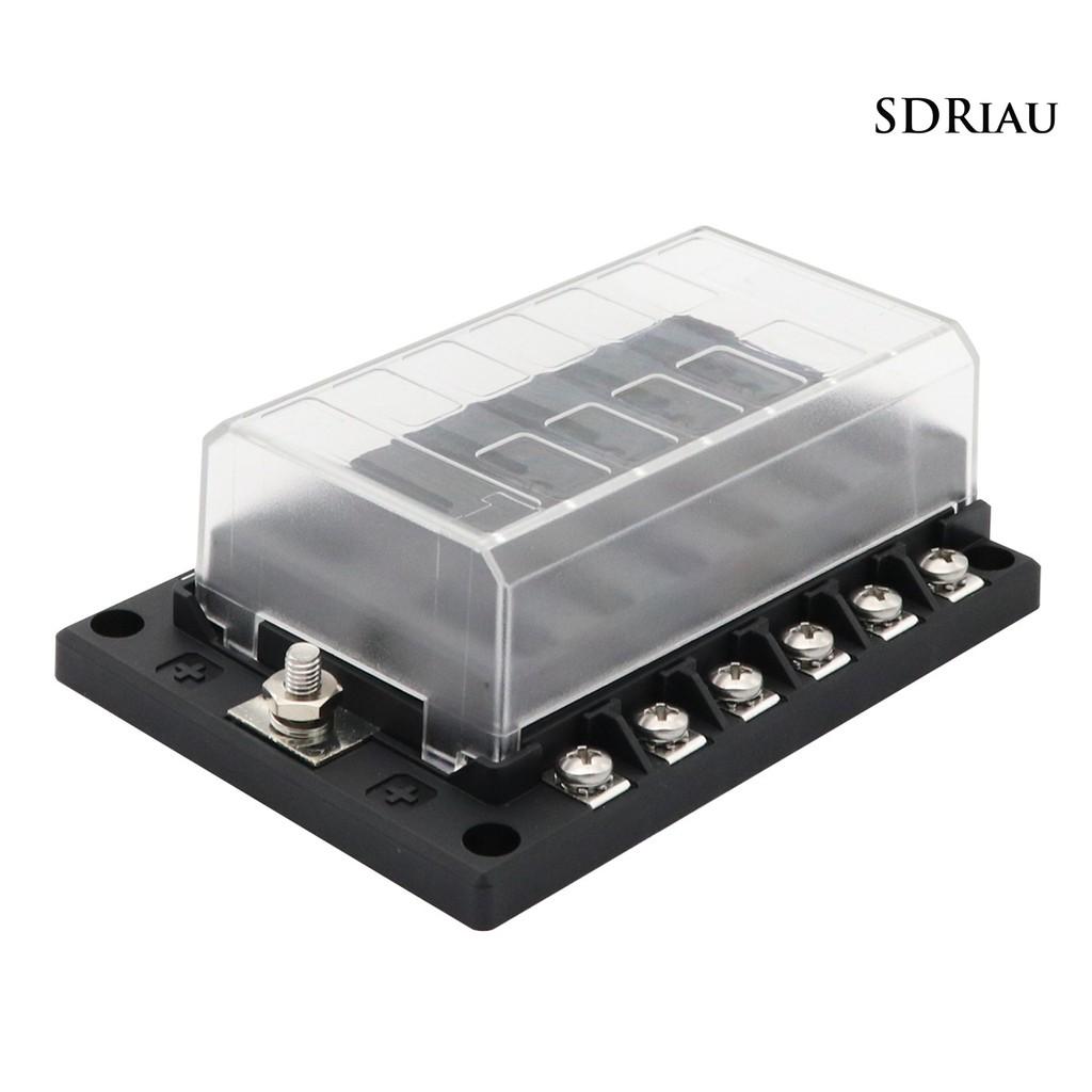 Hộp Cầu Chì 12 Cổng Có Đèn Led Báo Hiệu Dành Cho Ô Tô / Tàu Thuyền