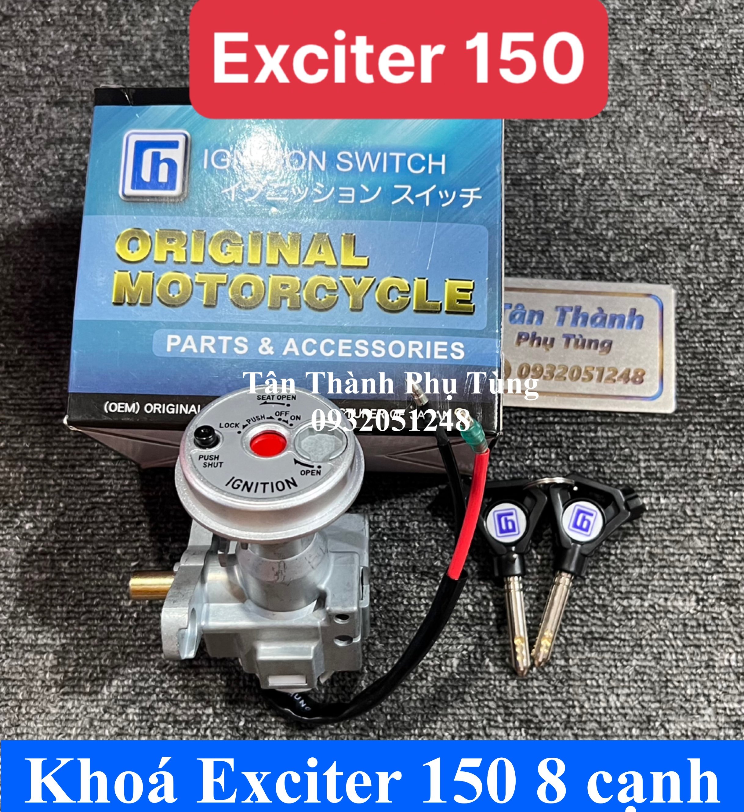 Bộ khoá dành cho Exciter 150 - 8 cạnh