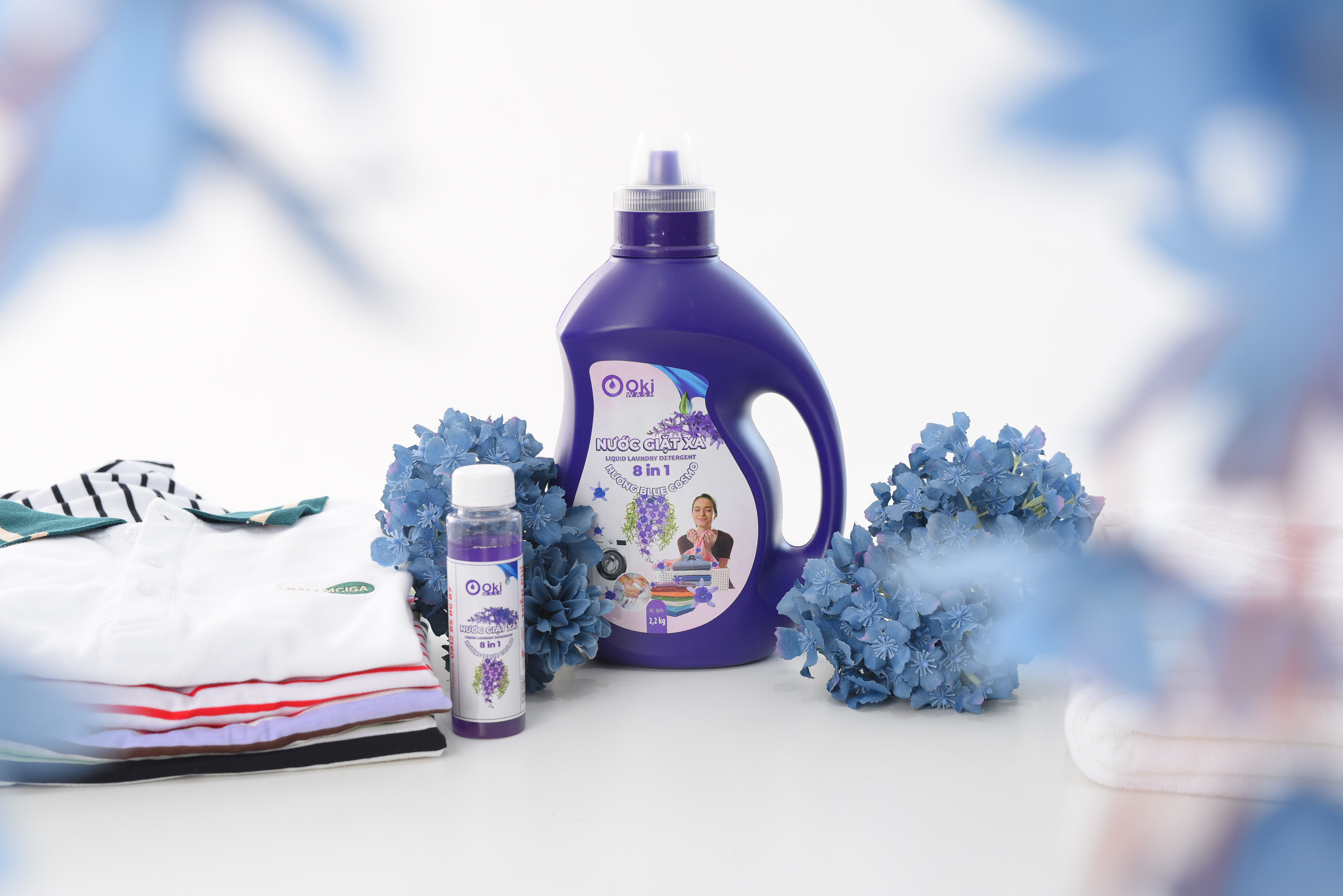 Nước giặt xả Hương BLUE COSMO 2.2kg Oki wash