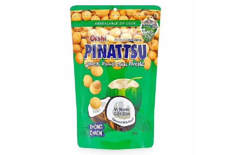 3 gói Snack Oishi đậu phộng vị nước cốt dừa