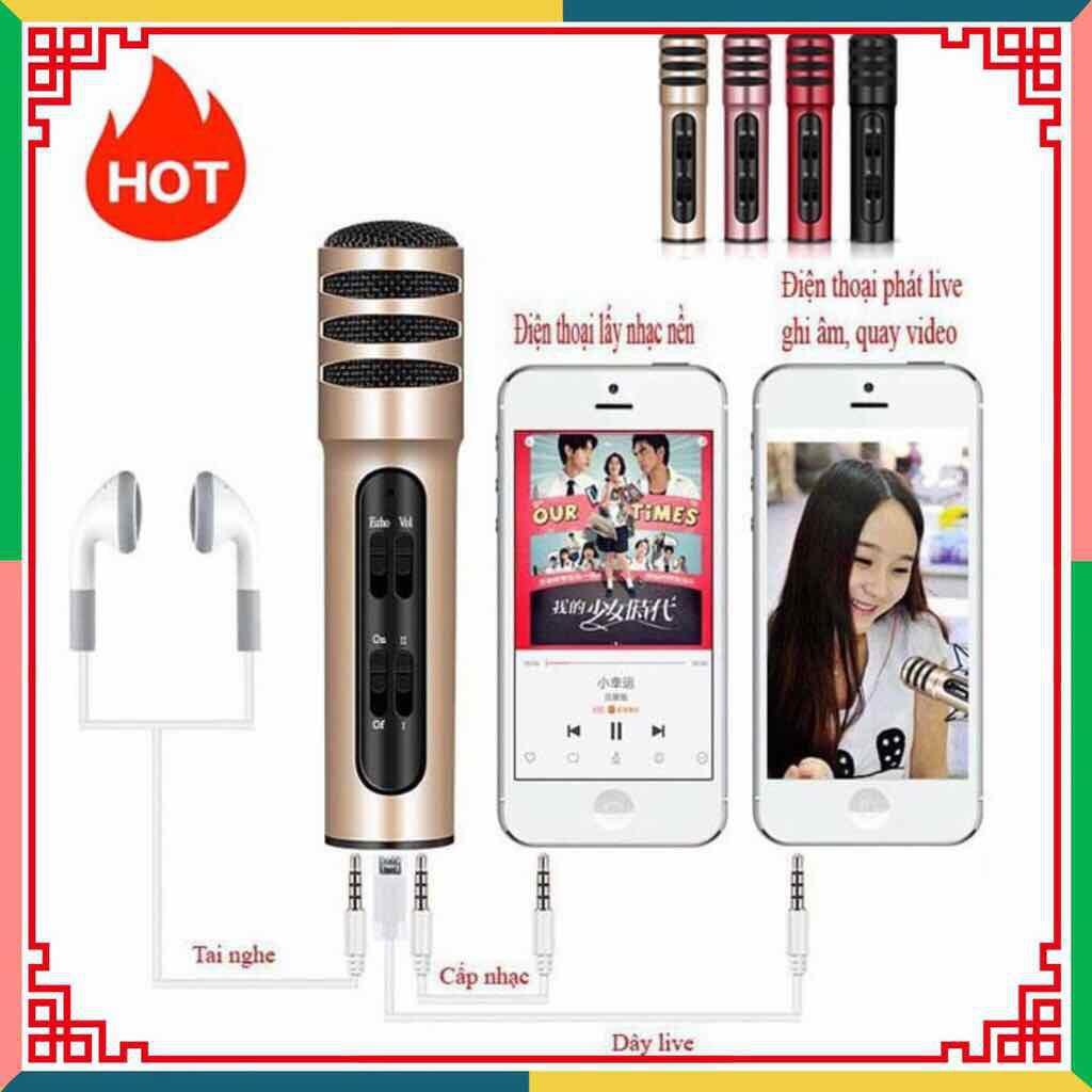 Mic C7 Hàng Loại 1 FREESHIP Chuyên Thu Âm , Livestream , Karaoke Gỉai Trí . Tặng Kèm Tai Nghe Theo Bộ