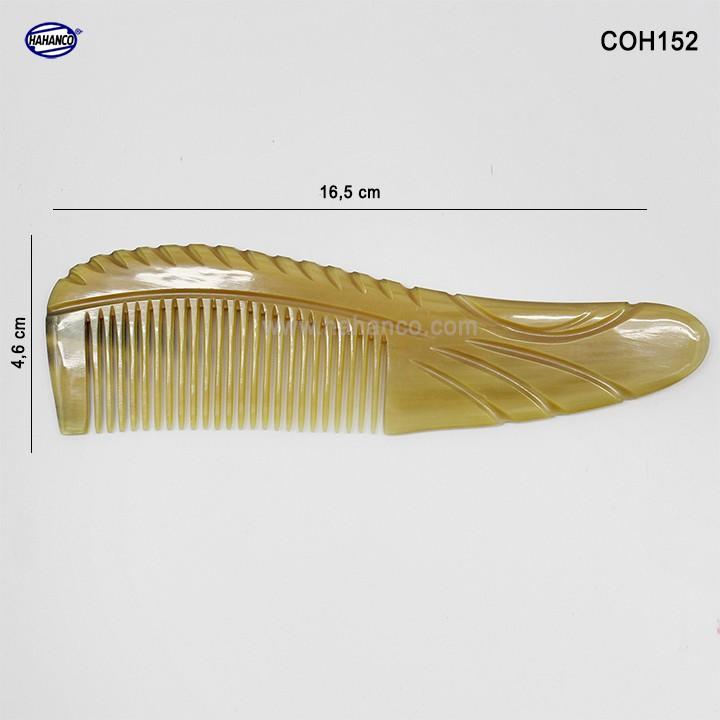 Lược sừng xuất Nhật (Size: M - 16,5cm) COH152 - khía đuôi thon nhỏ gọn – Chăm sóc tóc