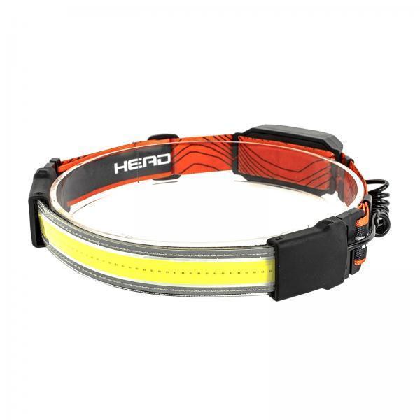 2x Bright USB COB+LED Elastic Head Band Headlamp Torch Floodlight Rechargeable