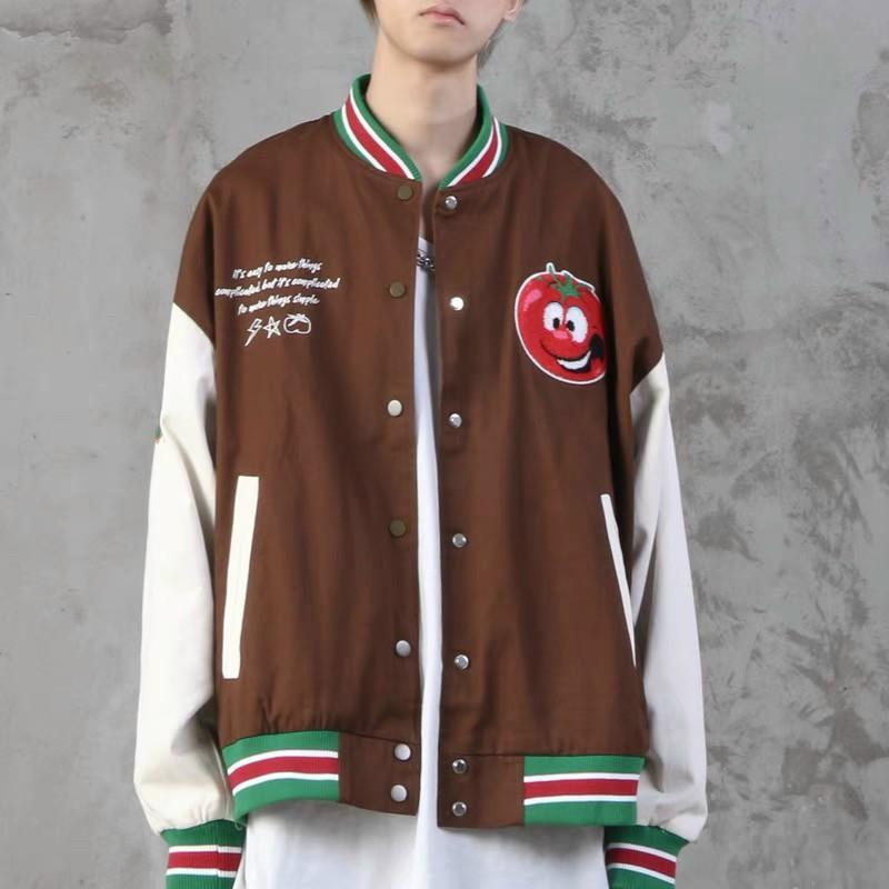 ÁO KHOÁC BOMBER NÂU THÊU