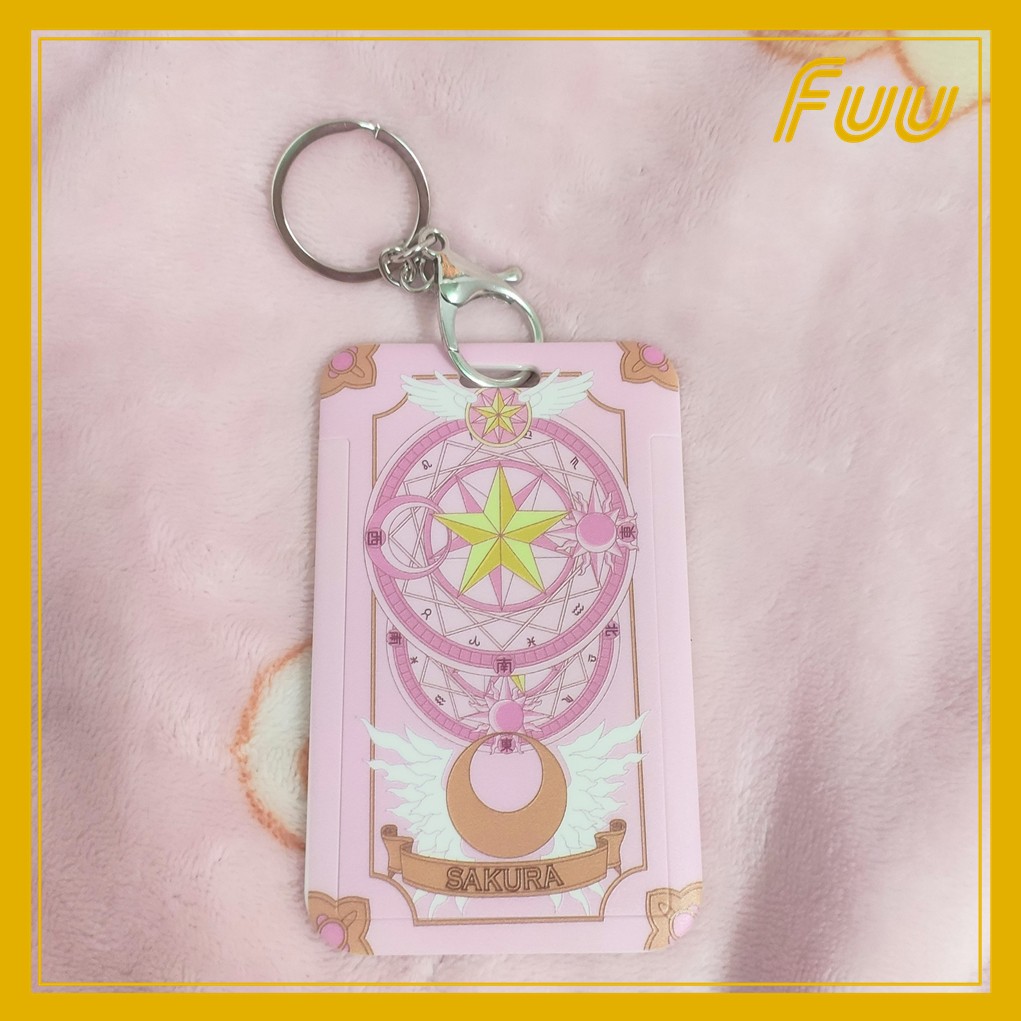 Móc chìa khóa kèm tấm đựng thẻ Sakura Thủ Lĩnh Thẻ Bài mẫu 4