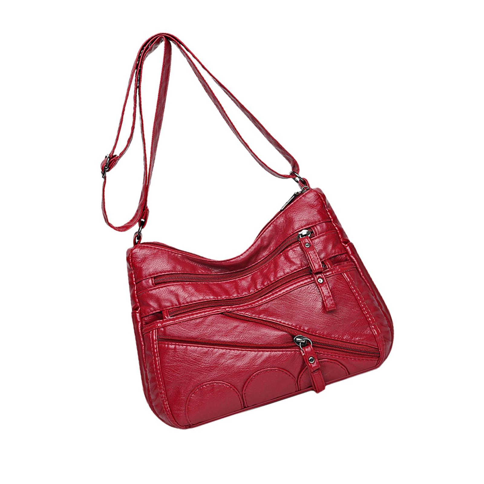 Fashion PU Shoulder Bag Large Capacity Adjustable Shoulder Strap for Casual