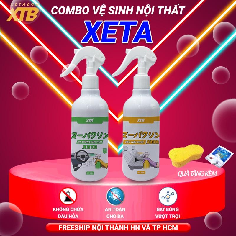 Combo vệ sinh nội thất Xeta công nghệ nhật dưỡng bóng nội thất hương thơm tự nhiên an toàn, dễ chịu