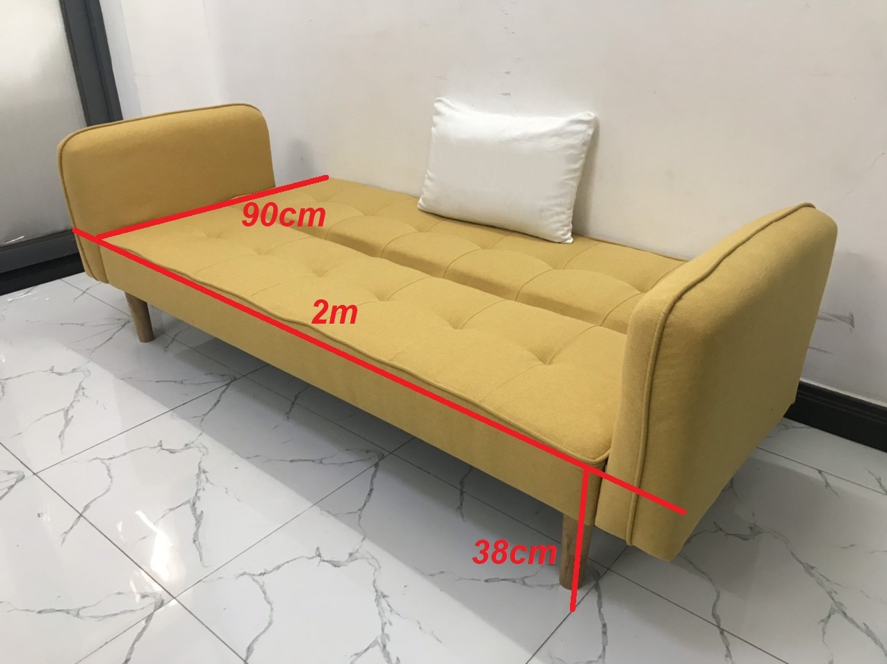 Cả bộ sofa bed L sofa giường tay vin phòng khách salon sivali07 sopha