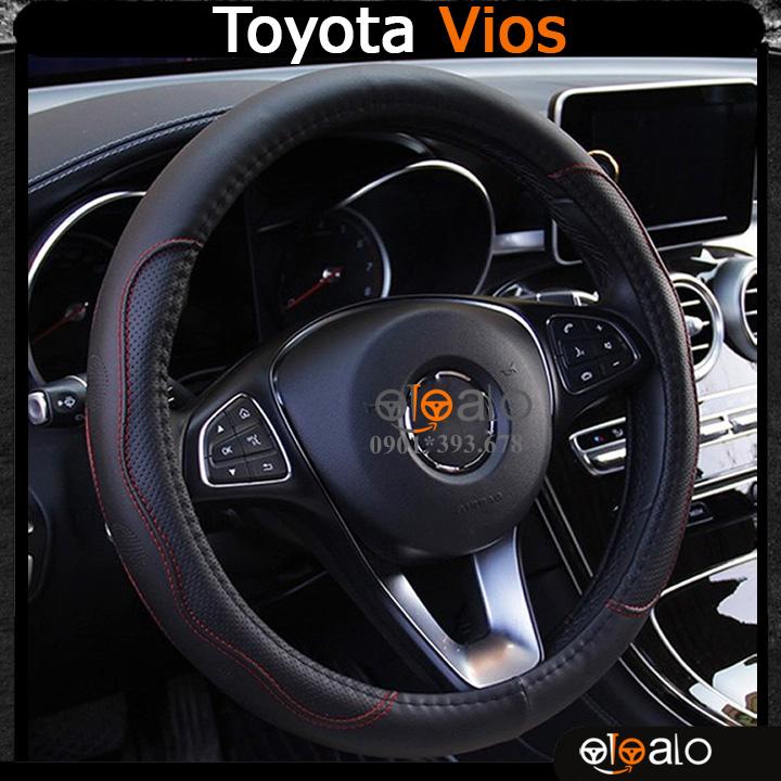 Bọc vô lăng volang xe Toyota Venza da PU cao cấp BVLDCD - OTOALO