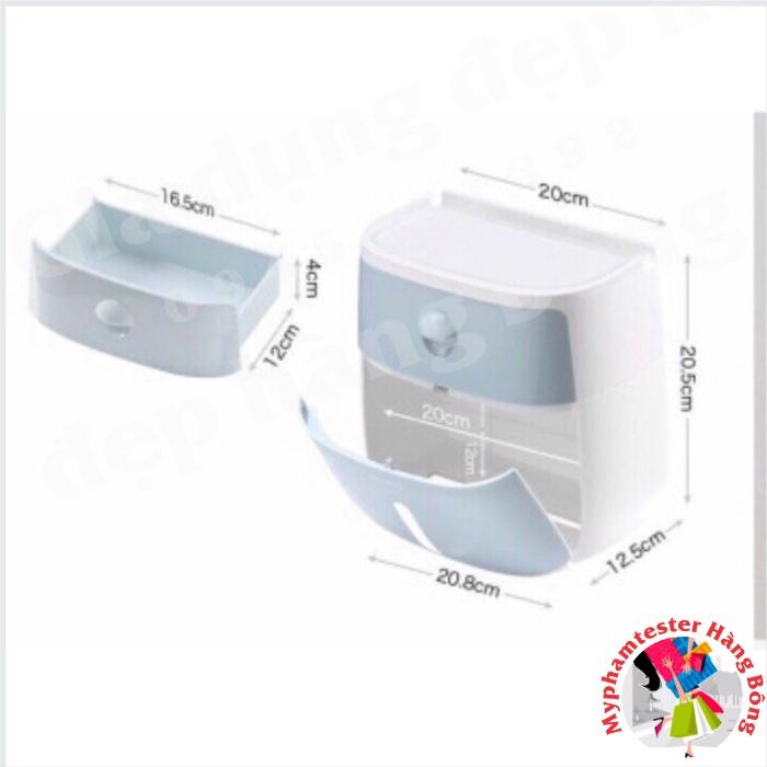 Hộp đựng giấy vệ sinh 2 ngăn thông minh