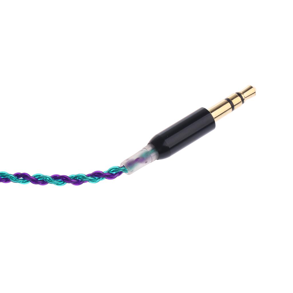 3.5mm Audio Cable Repair Braided Update Cord for Shure Earphone Colorfuls