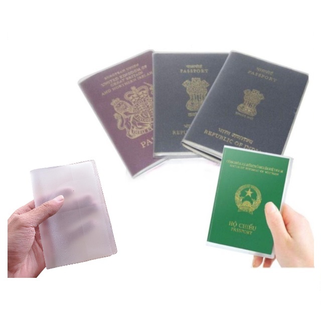 Vỏ Bọc Hộ Chiếu - Vỏ Passport Trong Suốt, Vỏ Đựng Hộ Chiếu, Tiện Dụng, Nhỏ Gọn, Sử Dụng Dễ Dàng An Toàn Khi Đi Du Lịch. 5310