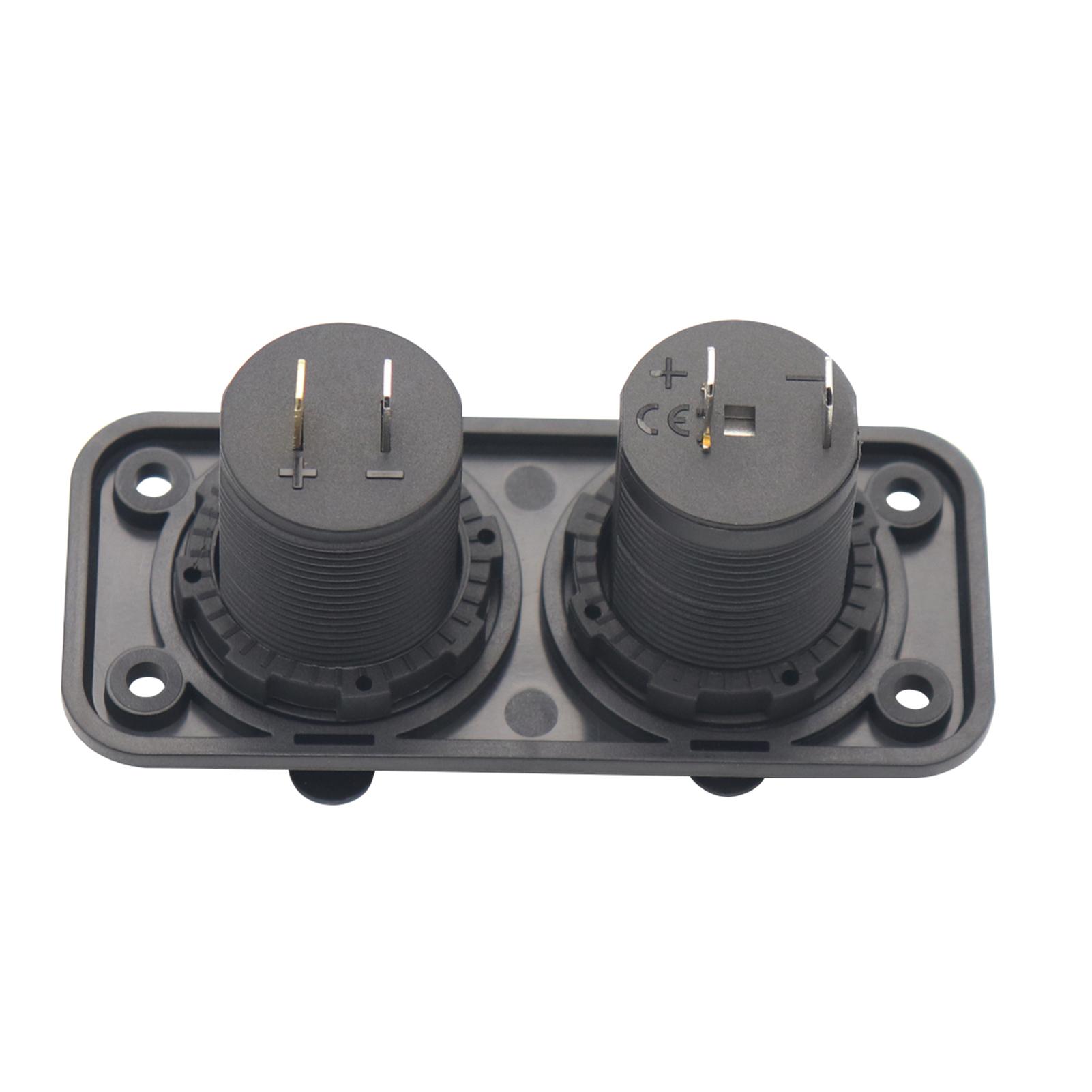 5V 4.8A Dual USB Car Charger Switch Panel 2 Ports Cigarette Lighter Socket 12V 24V Power for Car Truck Marine Boat