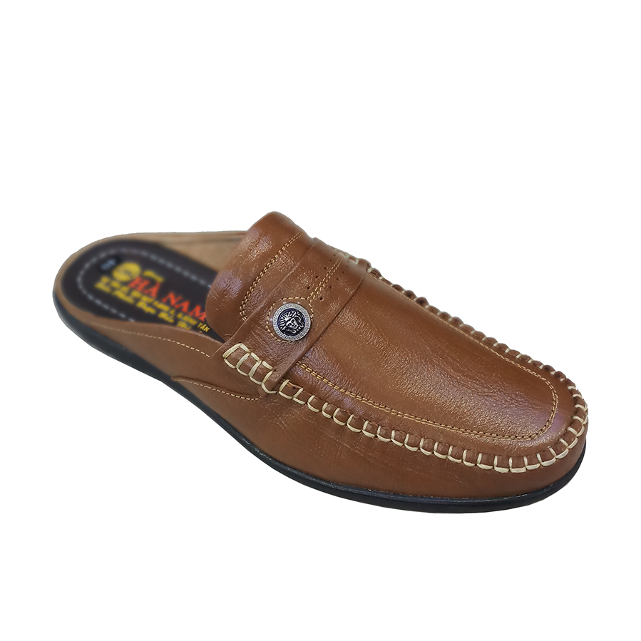 Dép Bít Mũi Nam Da Bò Thật TiTi ĐÔ Cao Cấp GSB20120d