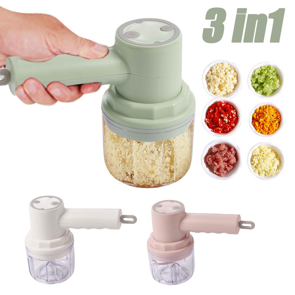 Điện Mini Máy Xay Tỏi Không Dây Trứng Công Cụ Với Dụng Cụ Băm Rau Bánh Kem Nhào Bột Trộn Bếp Phụ Kiện Máy Xay Sinh Tố