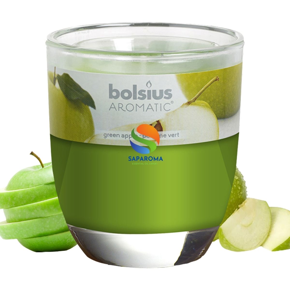 Hình ảnh Ly nến thơm tinh dầu Bolsius Green Apple 105g QT024344 - hương táo xanh, nến trang trí, thơm phòng, thư giãn, Hỗ trợ khử mùi