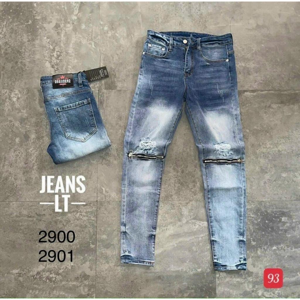 Quần jean nam khóa gối chất bò co dãn 4 chiều mẫu mới chuẩn shop