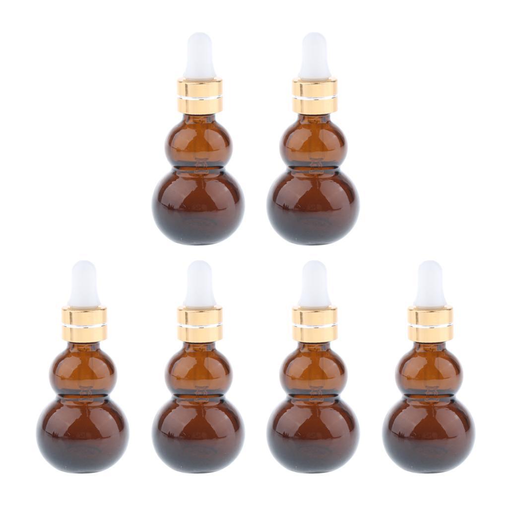 12 Pcs Amber Empty Refillable Glass Dropper Bottles For Essential Oil Makeup