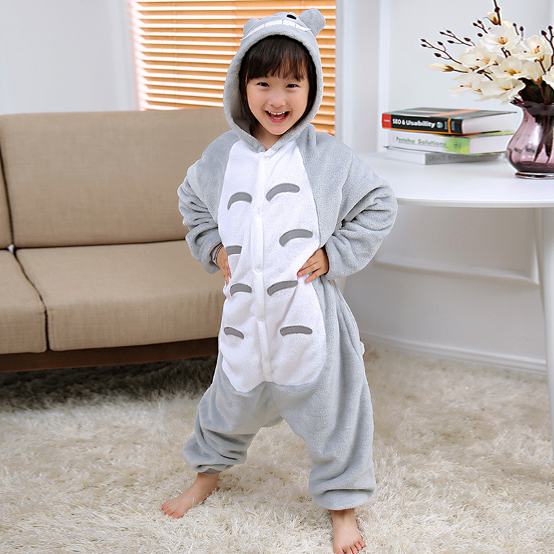 Bộ Đồ hình thú toroto liền thân lông mịn Pijama Cho Người Lớn và Trẻ Em Hoạt Hình Cosplay