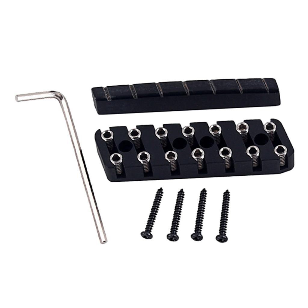 6/7/8 String Headless Guitar Bridge & Slotted Camel Bone Nut For Guitar Accs