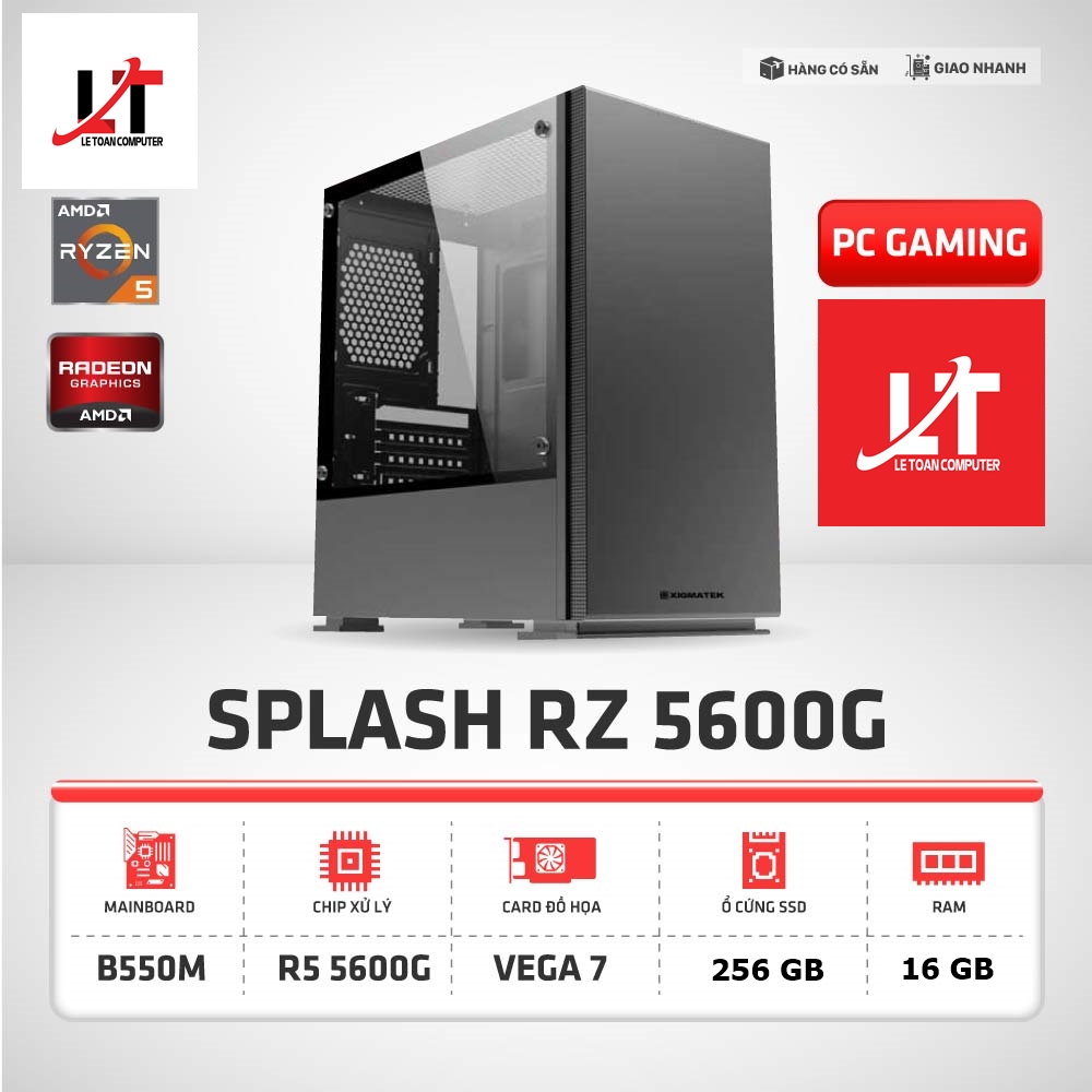 Thùng PC Cấu Hình Gaming SPLASH RZ 5600G