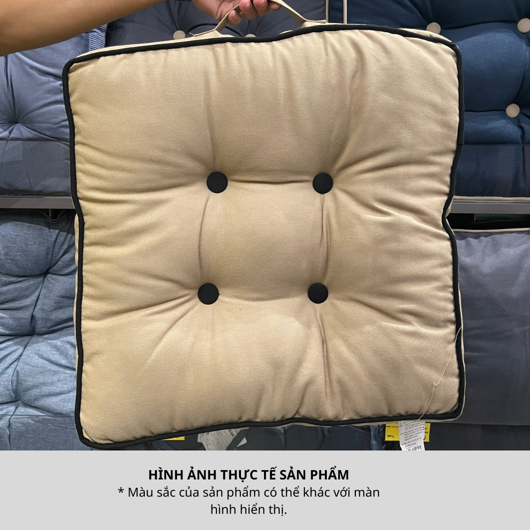 Đệm vuông ngồi bệt, nệm lót ghế ngồi văn phòng IMMY chất liệu sợi tổng hợp, màu be | Index Living Mall - Phân phối độc quyền tại Việt Nam