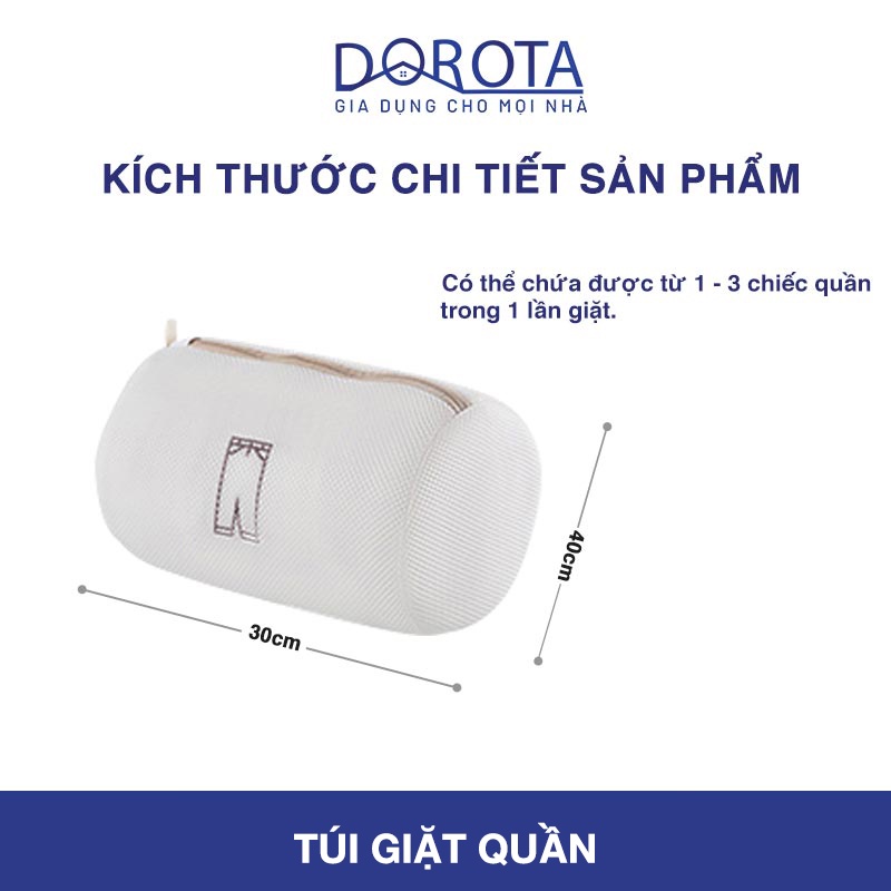 Túi giặt đồ máy giặt cao cấp 3 lớp DOROTA vải lưới dày đựng quần áo đồ lót tất vớ nhiều kích thước TG1