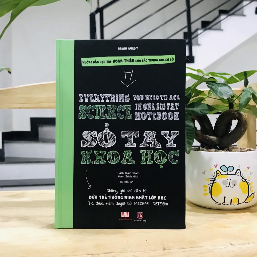 Sách sổ tay học tập Toán học, Hóa học, Khoa học, Hình học, Đại số, Sinh Học - Bìa cứng, in màu