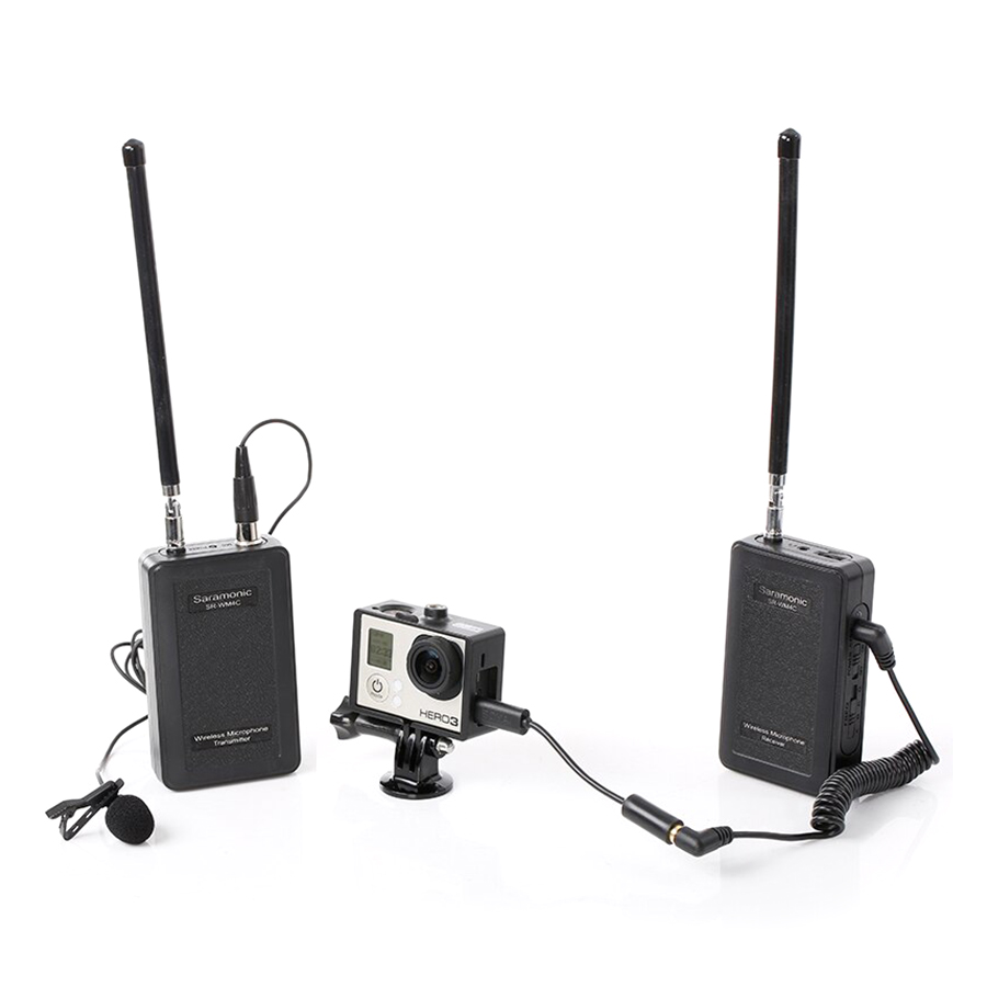 Micro Thu Âm Cài Áo Saramonic SR-WM4C Wireless VHF - Hàng Chính Hãng