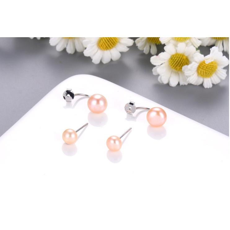 Bông Tai Bạc 925 Màu Cam Dễ Thương - Trường Thịnh Ngọc Trai