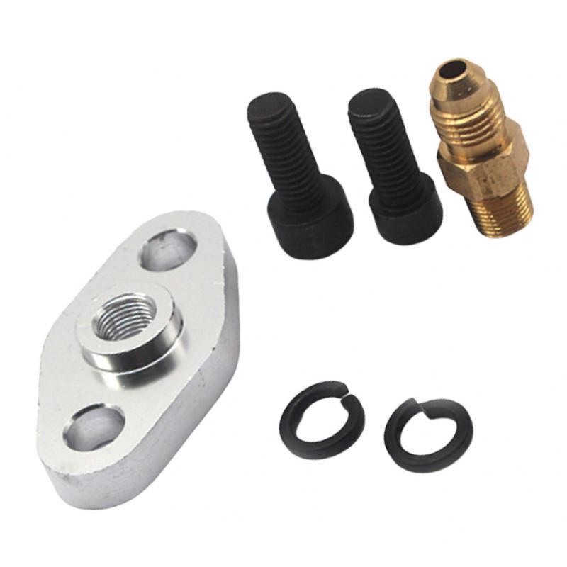 4AN AN4 Oil Drain Feed Inlet Flange Gasket Bolts Kit Adapter T3 T4