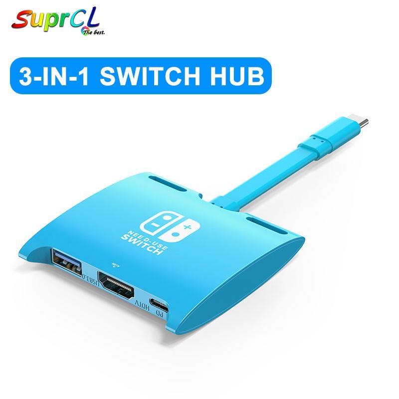Dock Chuyển Đổi USB C Sang 4K HDMI USB 3.0 Hub Cho Nintendo Switch